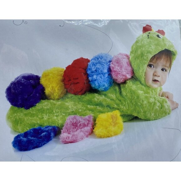 Underwraps Colorful Caterpillar Infant 0-6 M Plush Bunting Halloween Costume - Picture 10 of 10